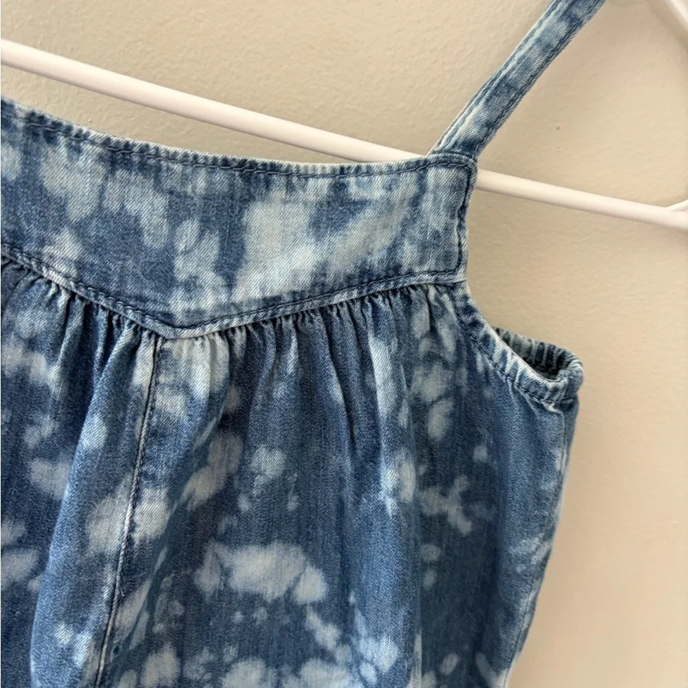 GAP girls 5 Kids One Piece blue splotched soft romper
